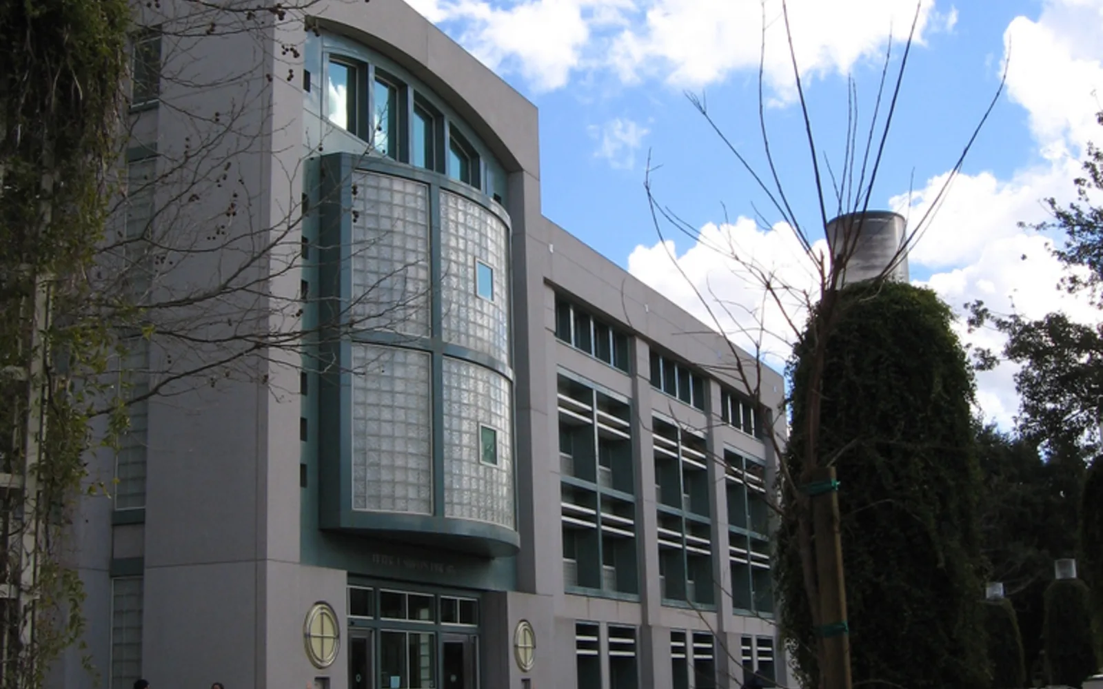UC Davis Shields Library, a modernist library building with stone exterior on the UC Davis campus
